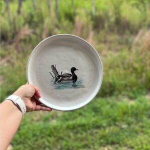 Hand Painted Mallard Duck Decorative Plates Signed 10 1/2".
